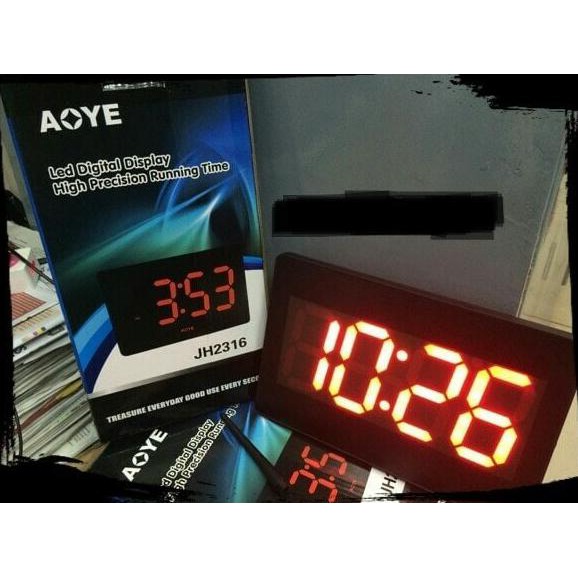 Jual Hemat Jam Dinding Digital Led Jh-2316 Angka Besar Menyala Warna ...