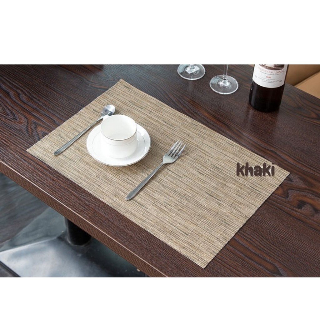 Jual New Pvc Placemat Persegi Alas Tatakan Piring Makan Gelas Mangkok Table Mat F Shopee