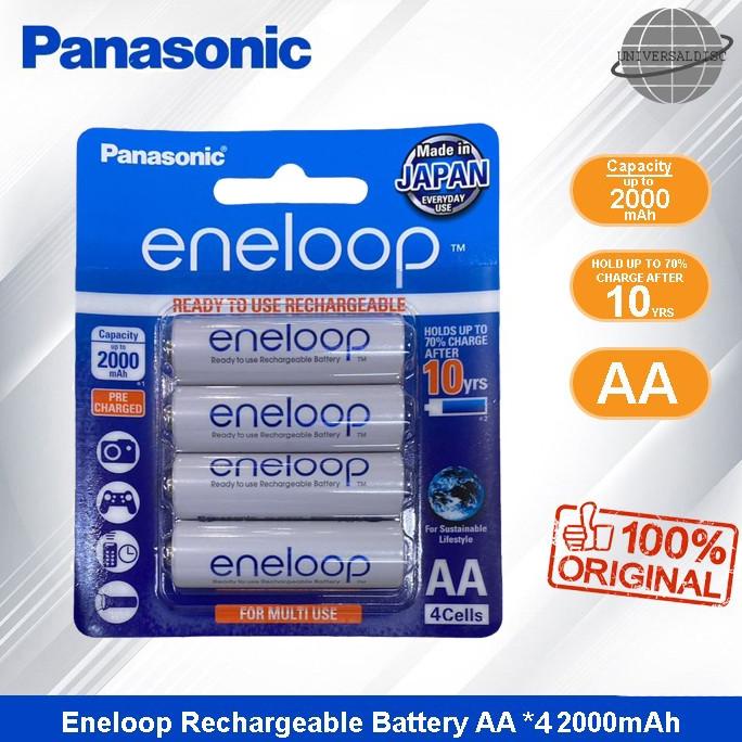 Jual Panasonic Eneloop Baterai Rechargeable Aa 2000 Mah 4 Pcs Shopee