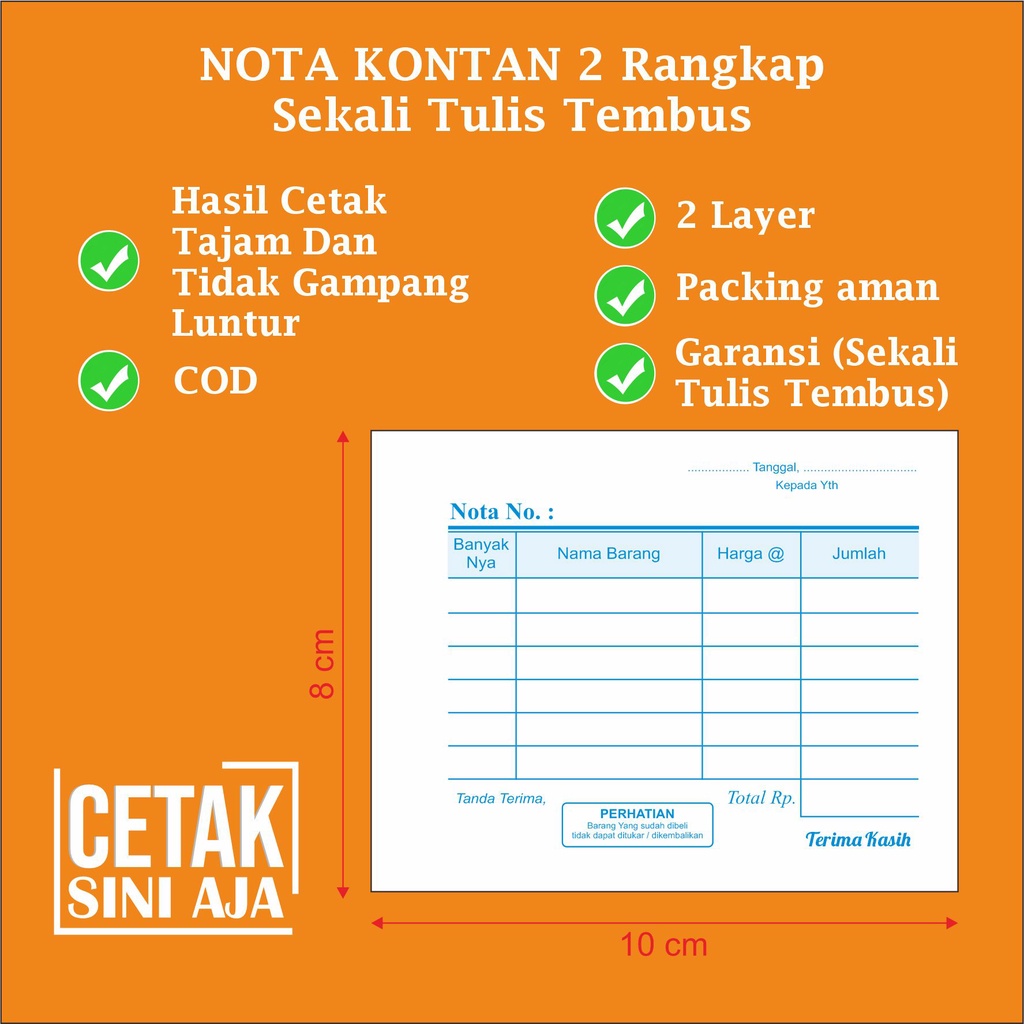 Jual 2 RANGKAP NOTA KONTAN NCR (READY STOCK) | Shopee Indonesia