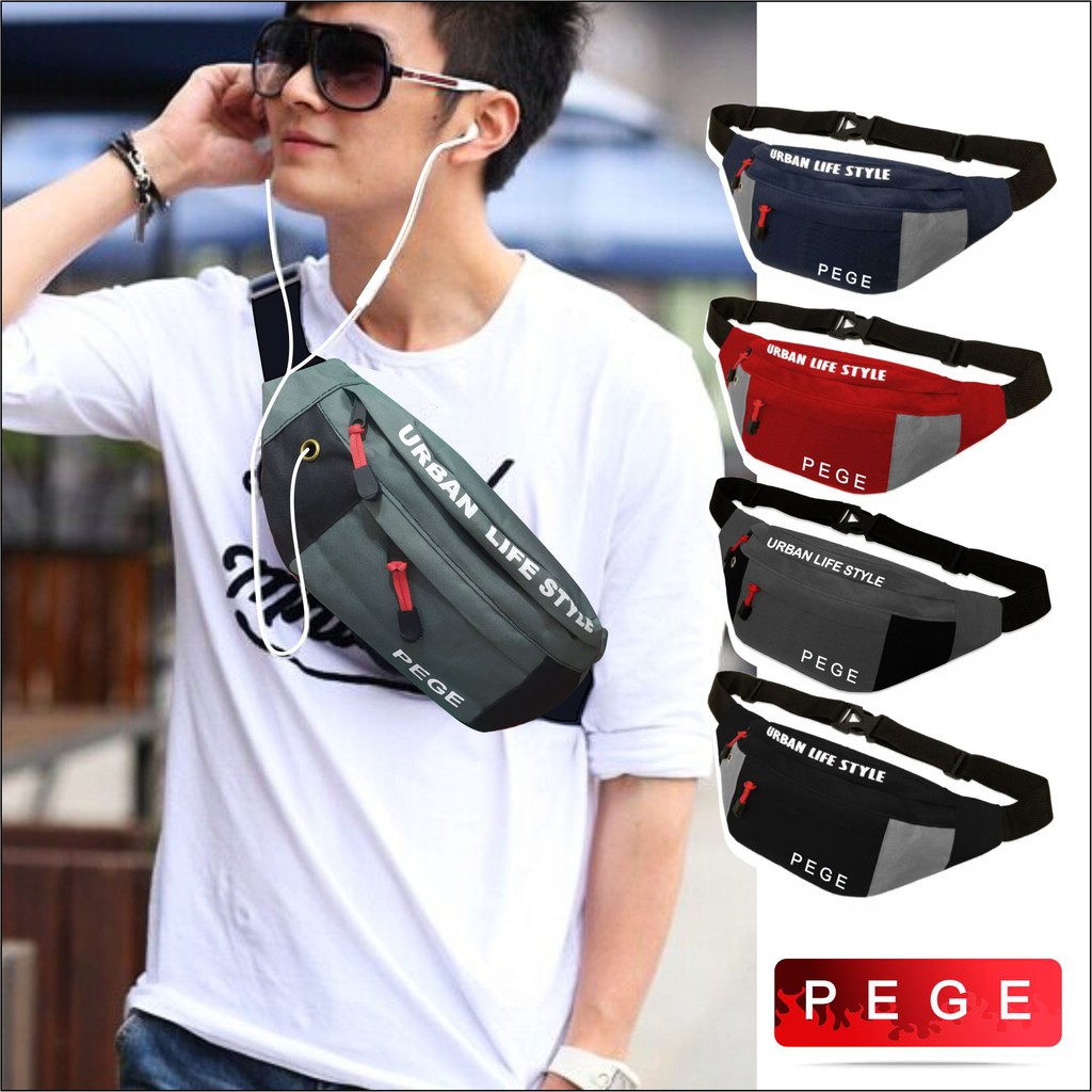 Sling Bag Waist Bag Tas Bahu Tas Selempang Pria VENOM MONOCHROME #fyp