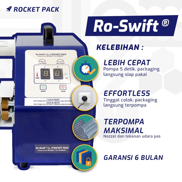 Jual Rocket Pack Ro-Swift Mesin Pompa Khusus Ro-Boba / Ro-Block 200W ...