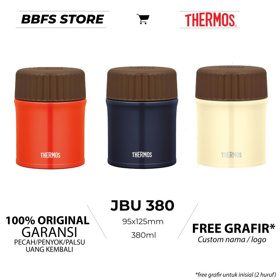 Jual Thermos Coconi Food Jar Vacuum Insulation Soup Jar 380ml Navy JBU