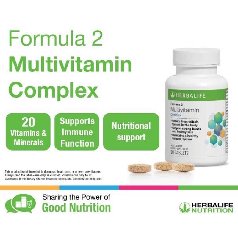 Jual HERBALIFE F2 Multivitamin & mineral herbal tablet Shopee Indonesia