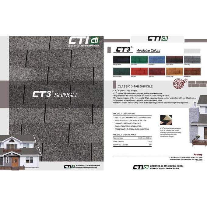 Jual Atap Bitumen Cti - Ct3 | Atap Shingle Teknologi Korea | Garansi ...
