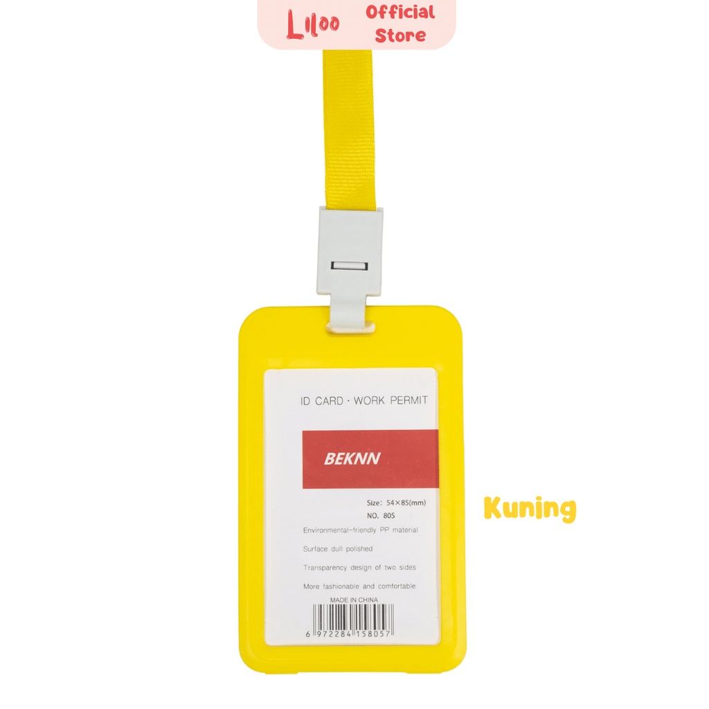 Jual Name Flashee Tag PP Kuning ID Card Holder PP Lanyard PP Gantungan ...