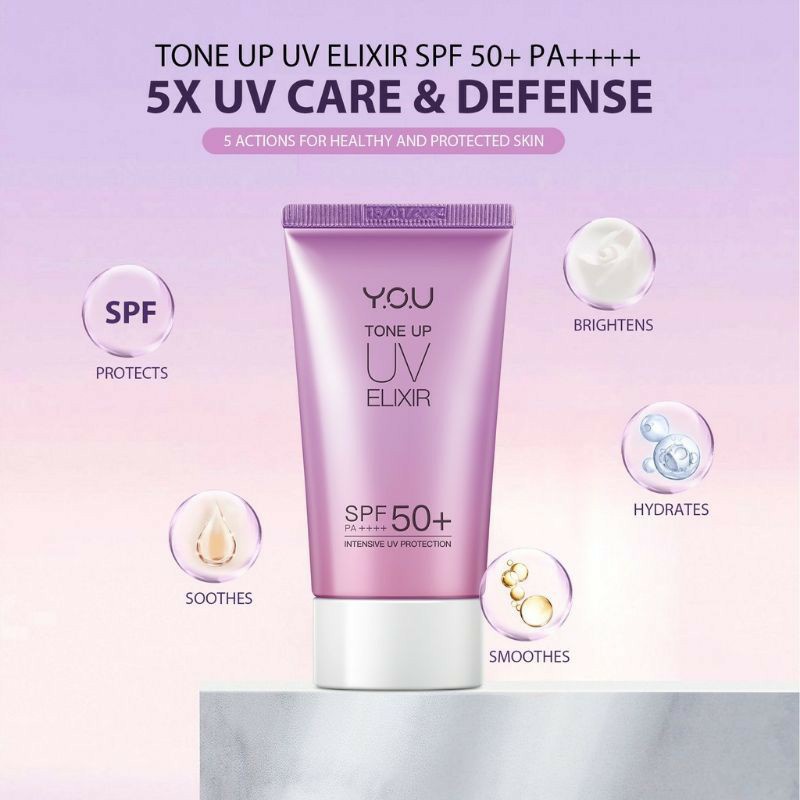 Jual YOU Suncreen Triple Uv Elixir SPF 50 PA ++++ | Tone Up UV Elixir ...