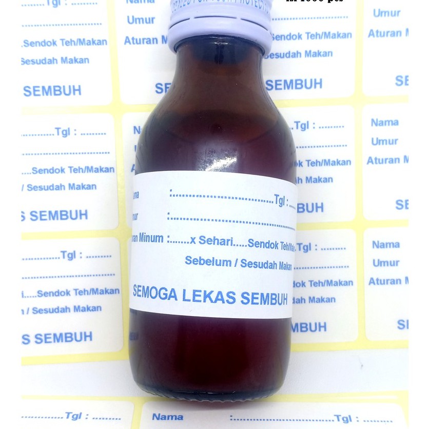 Jual Sticker Etiket Sirup Obat Hvs Sticker Label Undangan Shopee