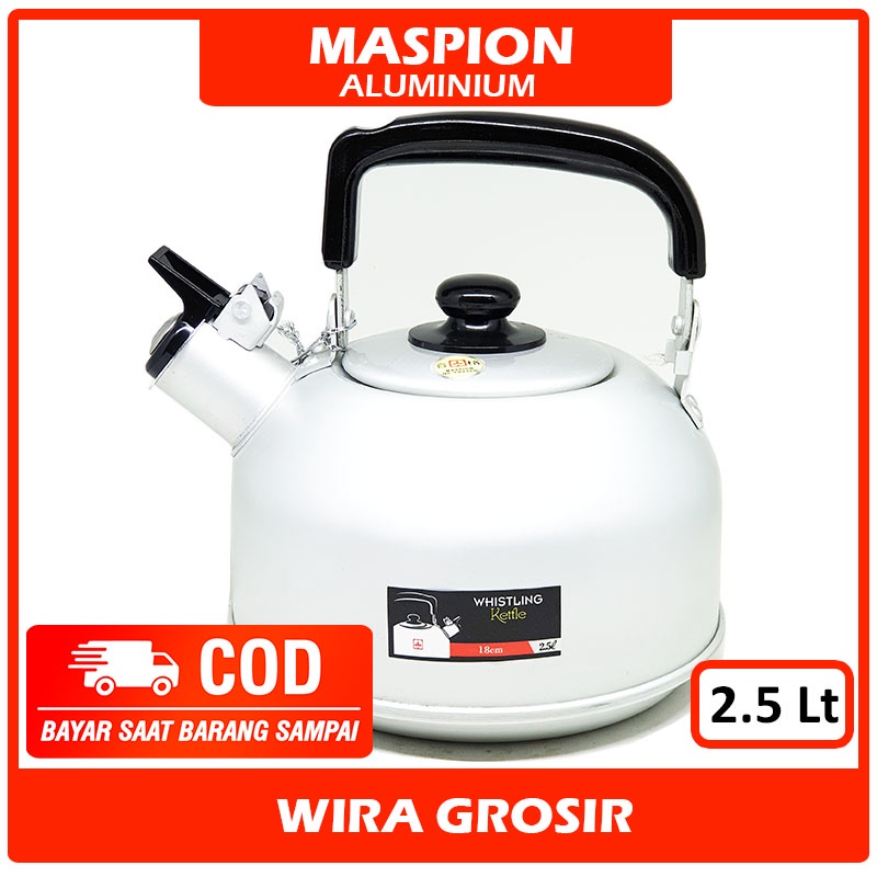 Jual Maspion Ceret Bunyi Aluminium 2 Liter 18cm Teko Siul Masak Air Panas Whistling Kettle 3960