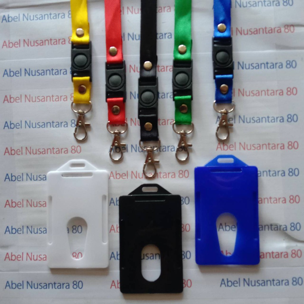 Jual Paket Casing Id Card Plastik Dengan Tali Kait Cm Stofer Shopee Indonesia