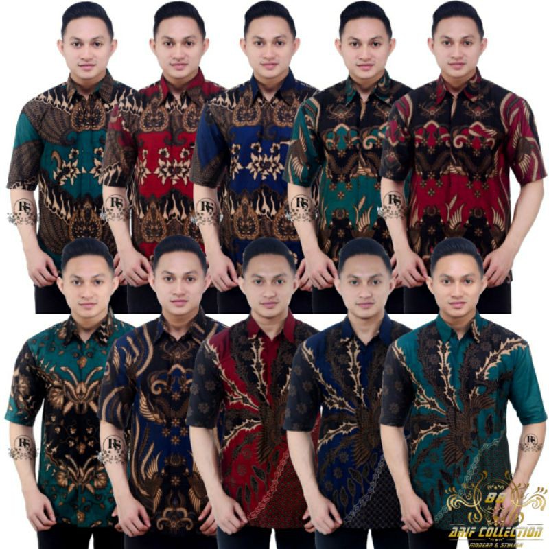 Jual Kemeja Batik Pria Lengan Pendek Size M L XL Atasan Batik Pria ...