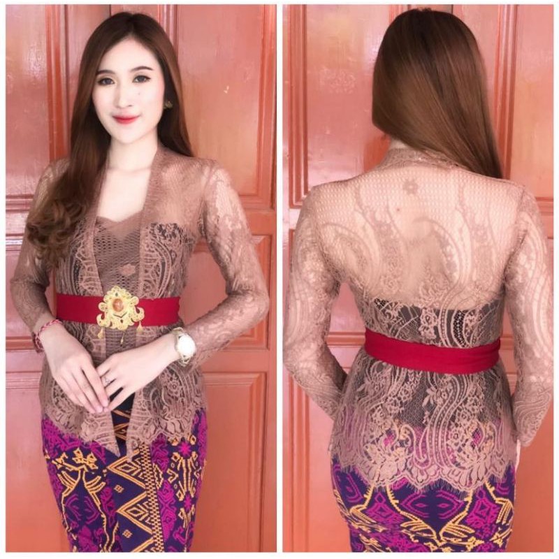 Jual Kebaya Bali Brokat Semi Italy | Shopee Indonesia