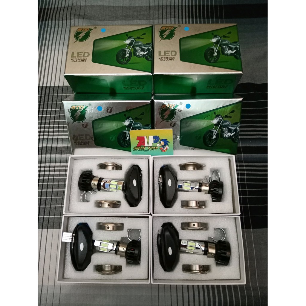 Jual lampu led 6 mata ac dc original RTD ice blue lampu led 6 sisi ...