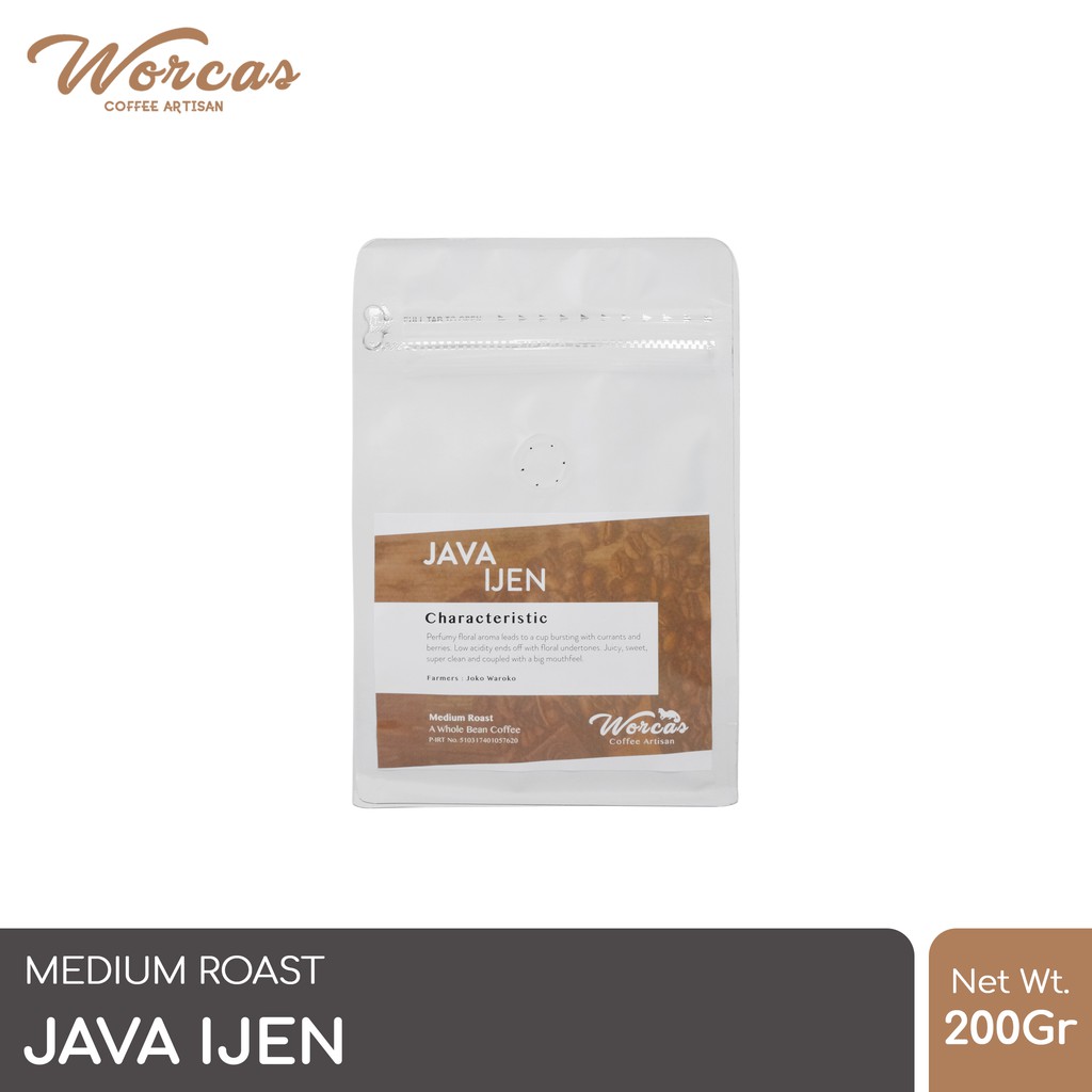Jual WORCAS Kopi Arabika Java Ijen 200 Gram - Medium Roast | Shopee ...