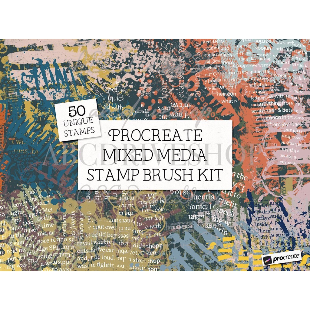 Jual Procreate Brush - Procreate Mixed Media Stamp Brushes | Shopee ...