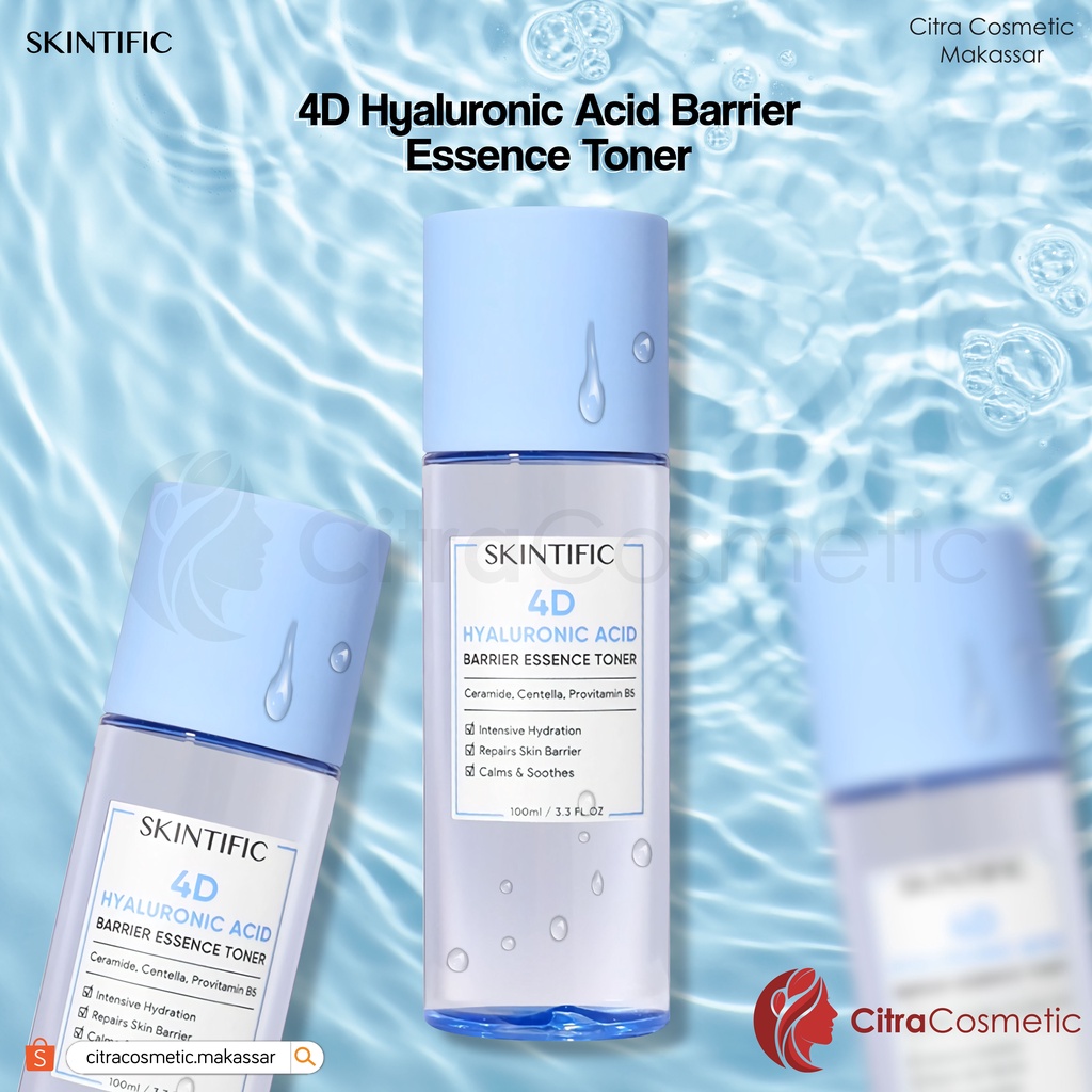 Jual ️citracosmetic ️ Skintific 4d Hyaluronic Acid Barrier Essence Toner 100 Ml 20 Ml Shopee 4385