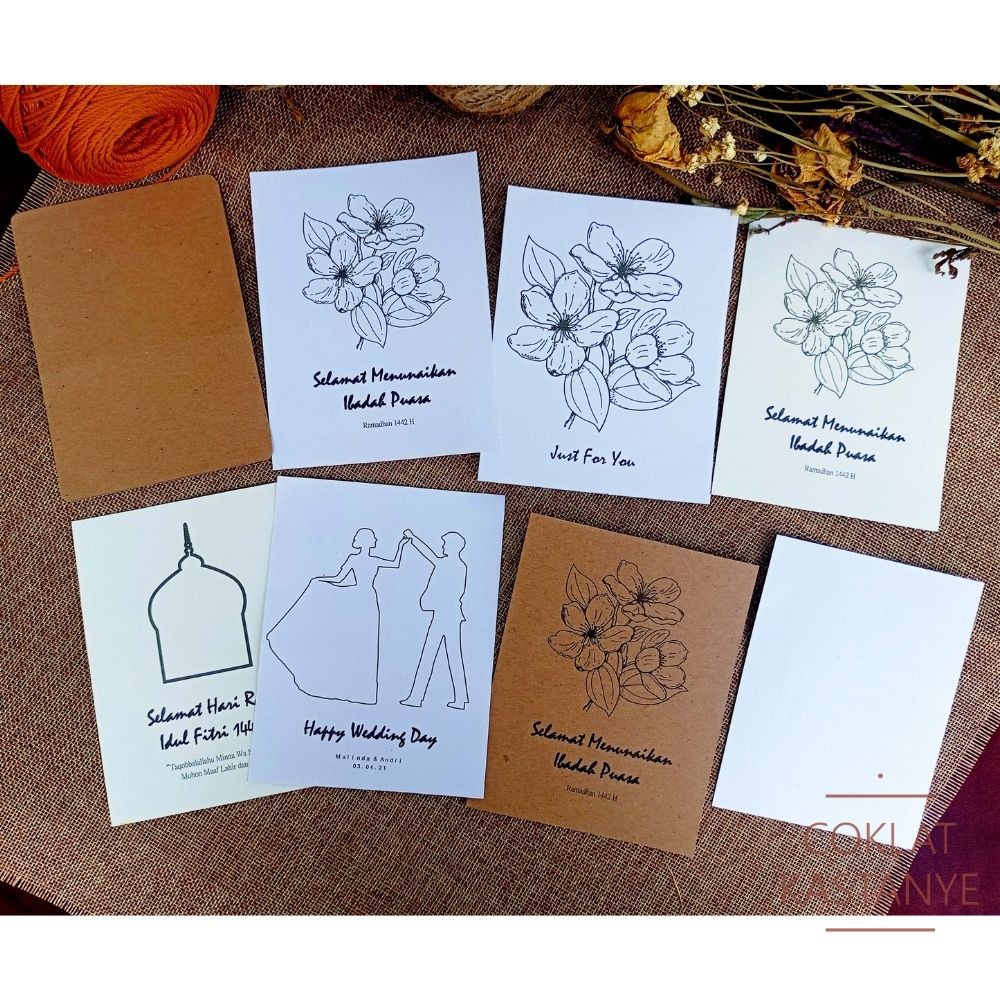 Jual Greeting Cards | Kartu Ucapan Bunga Kering | polos dan Custom ...