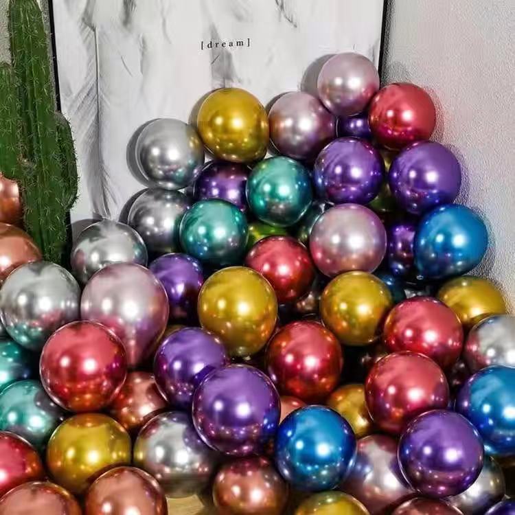 Balon metallic chrome polos tebal 10 inch balon  balon huruf  balon latex balon ulang tahun