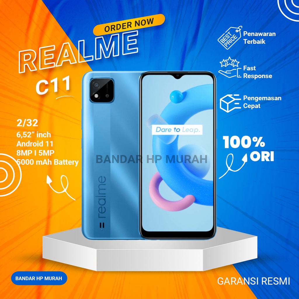 Jual Realme C11 2021 2/32GB 5000mAh Massive Battery 6.5" Mini-drop ...