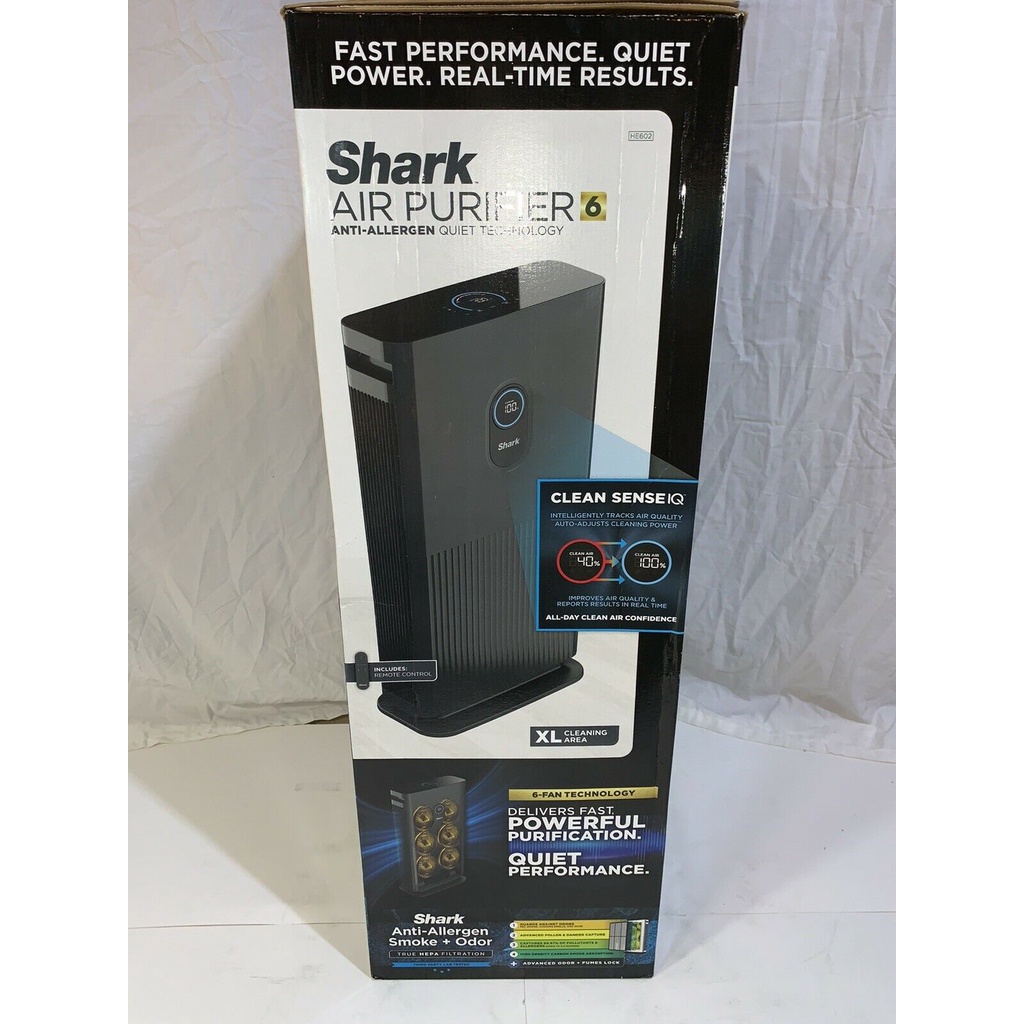 Shark - Air Purifier 6 With newest Anti-Allergen HEPA Filter Advanced Odor And Fumes Lo