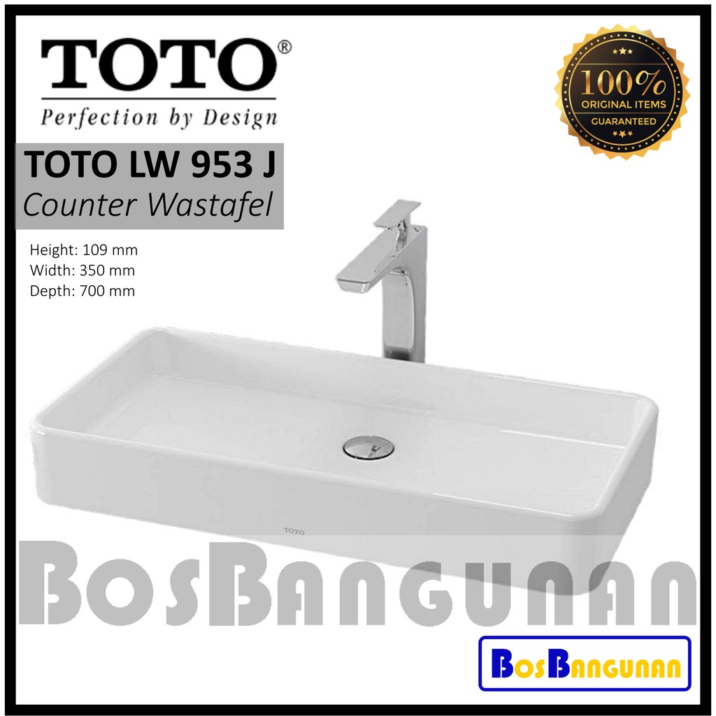 Jual Wastafel Counter Toto Lw 953 J Wastafel Meja Toto Lw953j Shopee Indonesia 4407