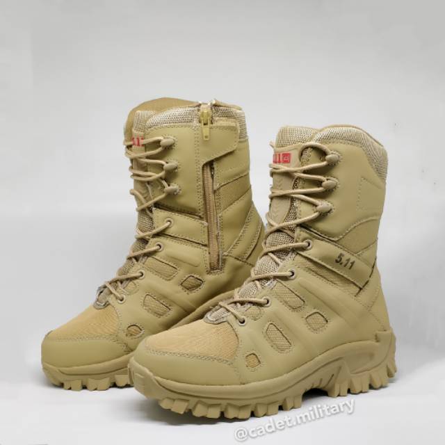 Jual Sepatu Combat Boots Pdl 5 11 Baru Warna Gurun Shopee Indonesia