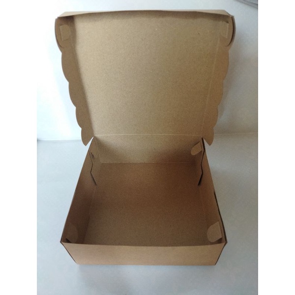 Jual Dus Coklat R8 Kraft 18x18 cm / Kotak Kue R8 / kotak Nasi R8 ...