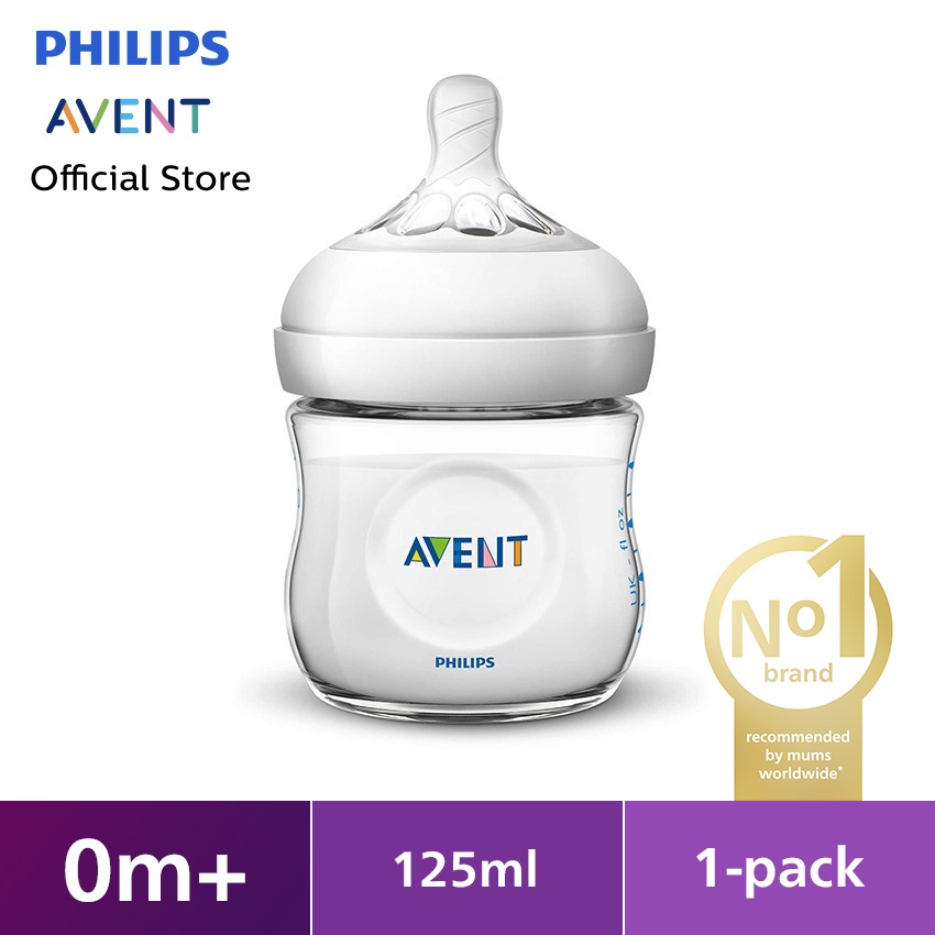 Jual Botol Susu Philips Avent Natural Bottle Single 125 ml 0M+ SCF690 ...