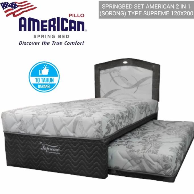 Jual $+$+$+$+] springbed set lengkap 2 in 1 merk american type supreme ...