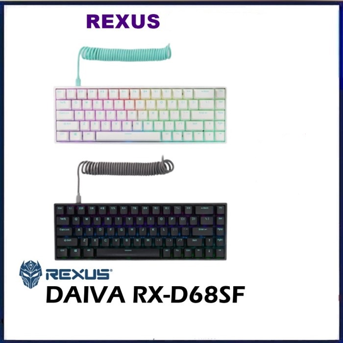Jual Rexus Daiva RX-D68SF South Facing Mechanical Wired Gaming Keyboard ...