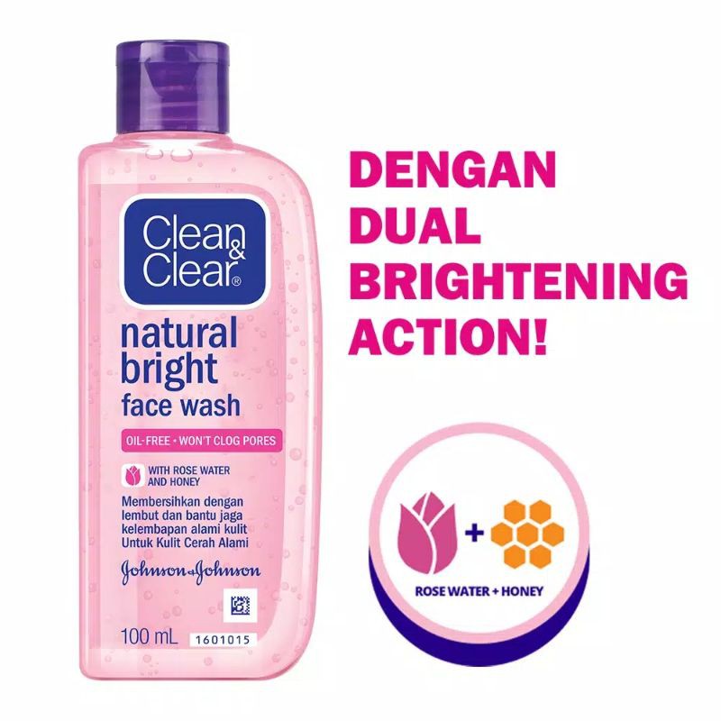 Jual CLEAN & CLEAR NATURAL BRIGHT FACE WASH 100 ML | Shopee Indonesia
