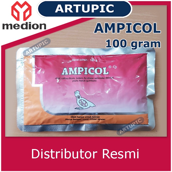 Jual Ampicol 100 gram Obat Colli Korisa Kolera Gumboro Ayam Unggas ...