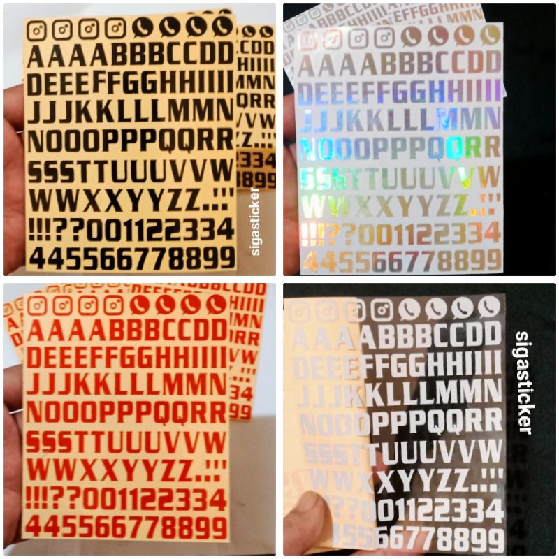 Jual STIKER STICKER ABJAD STICKER HURUF ANGKA CUTTING | Shopee Indonesia