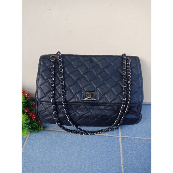 ORIGINAL SISLEY SHOULDER BAG BESAR SISLEY SHOULDER RANTAI FULL KULIT TAS SISLEY PRELOVED SISLEY