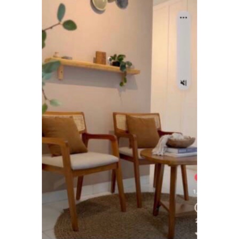 Jual Kursi Kayu Jati Mix Rotan Kursi Kayu Jati Minimalis Rotan