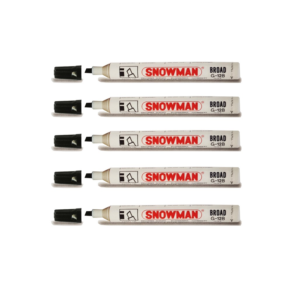 Jual Spidol Snowman Original Permanent Marker – CHISEL TIP / Ujung ...