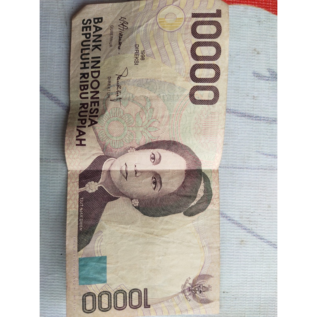 Jual Uang Kuno 10rb 10000 Rupiah Cut Nyak Dien Tahun 1998 Masih Dalam