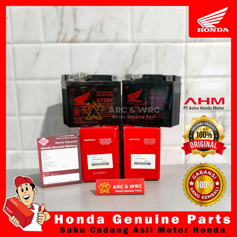 Jual Aki / Accu AHM Honda YTZ6V GTZ6V Vario 125 150 / CB 150R / Beat FI