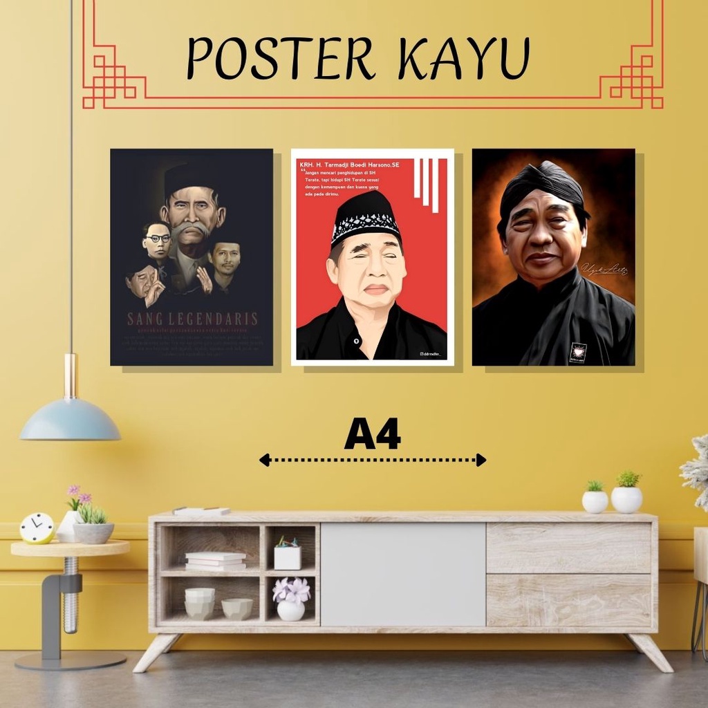 Jual POSTER KAYU SESEPUH PSHT SH Setia Hati | Poster Pencak Silat Bela ...