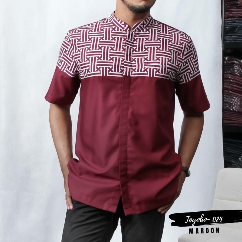 Jual BAJU KEMKO KOKO KEMEJA SUBLIM 24 WARNA HITAM OLIVE NAVY MARON ABU