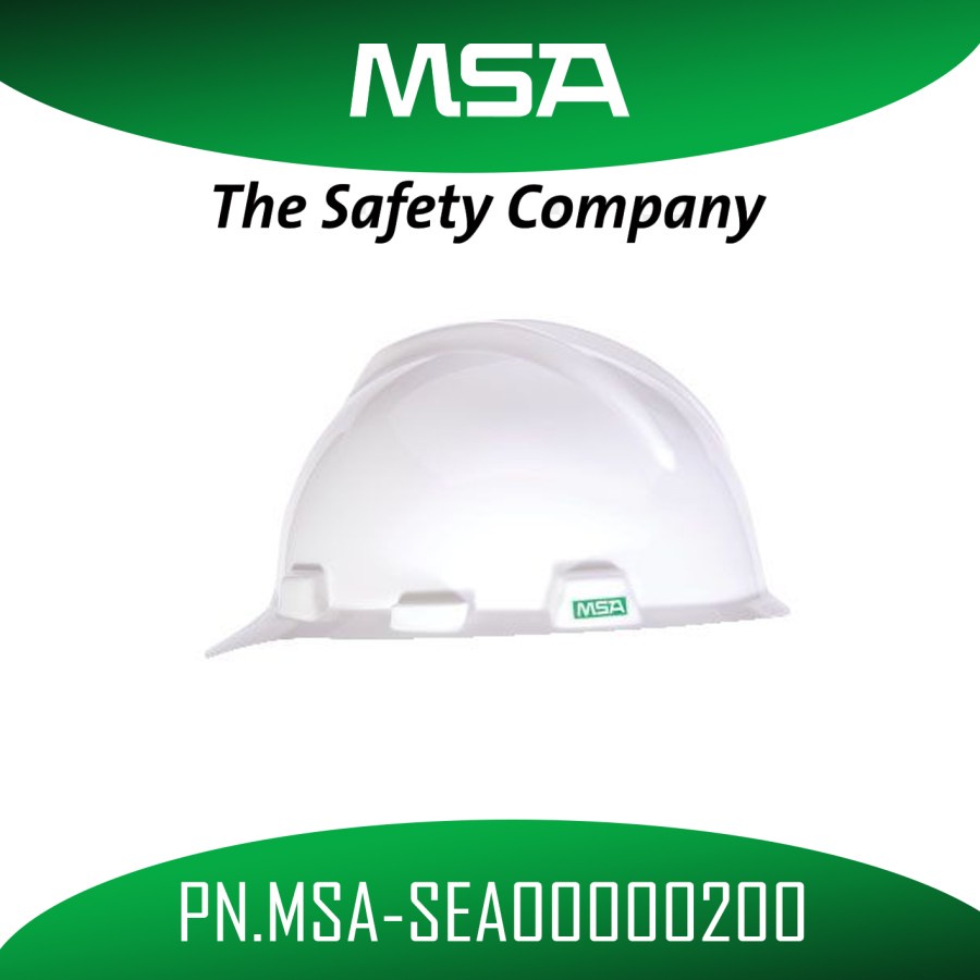 Jual Helmet MSA Safety Type V-Gard® Hard Slotted Cap W Staz-On ...