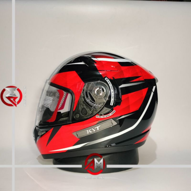 Jual HELM KYT K2R K2 RIDER DIAMOND BLACK RED DOUBLE VISOR KYT HELM K2R