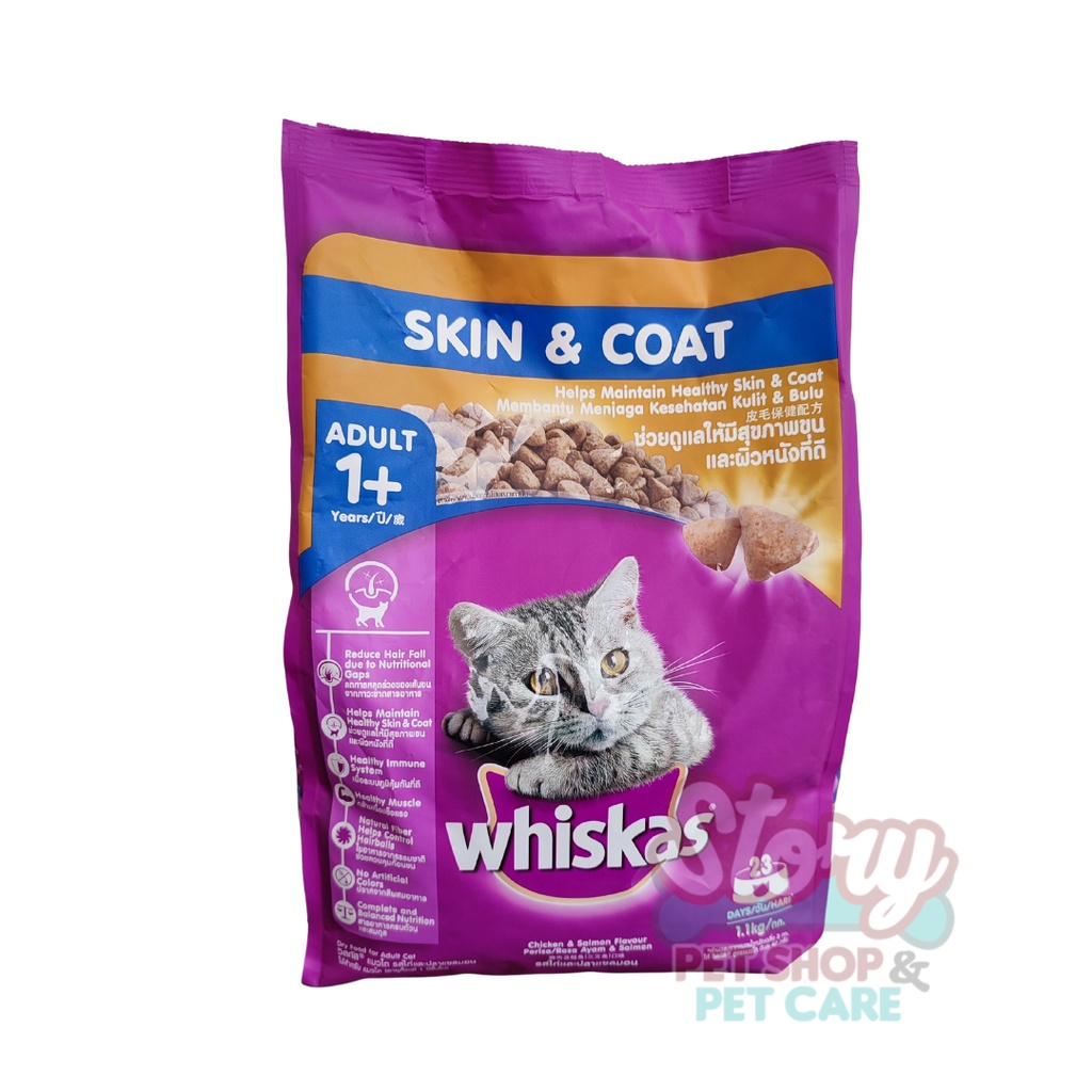 Jual Whiskas Adult Skin Coat Makanan Kucing Kering Kg Shopee