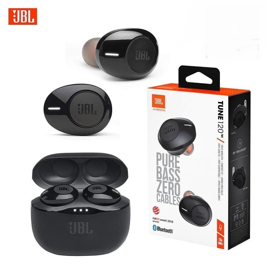 Headset Bluetooth JBL Tune 120 TWS T120 Pure Bass Wireless Earphone Handsfree