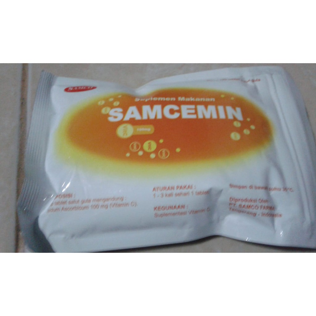 Jual SAMCEMIN Vitamin C 100mg ISI 100 TABLET - PT SAMCO FARMA | Shopee ...