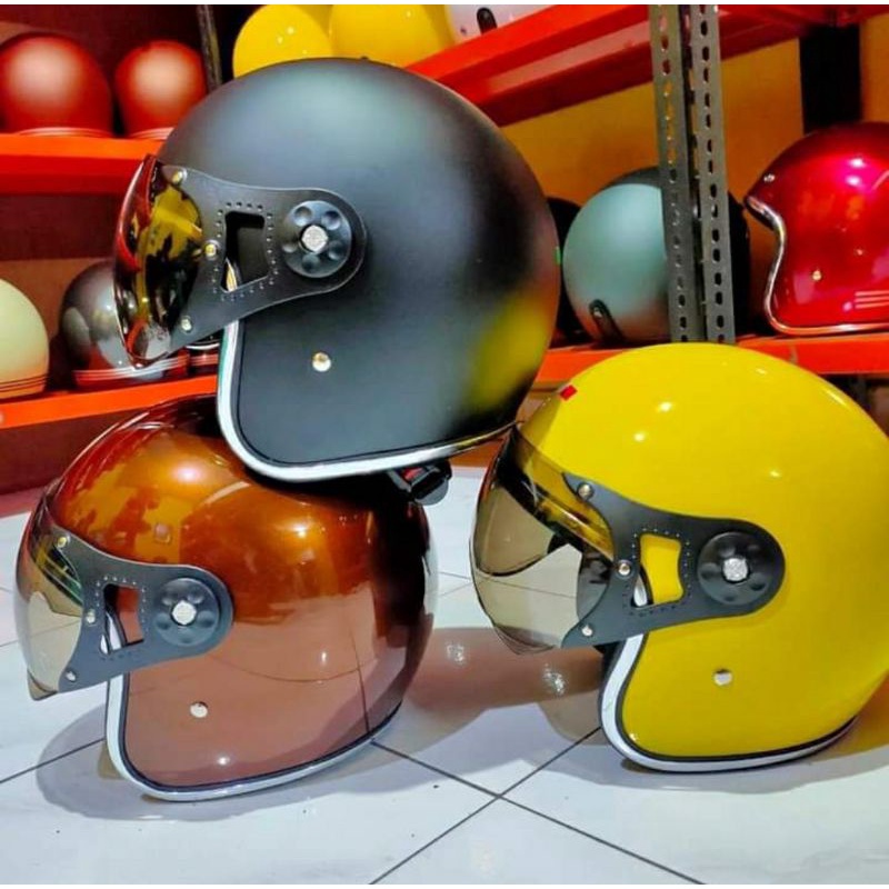 Jual HELM PILOT LIS CROOM ORIGINAL MURAH | Shopee Indonesia
