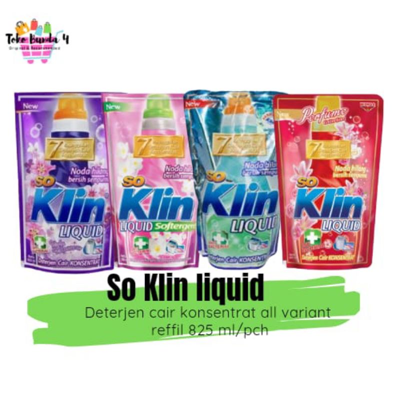 Jual so klin liquide so klin cair 750ml/720ml so klin deterjen cair 720ml wangi parfum so klin
