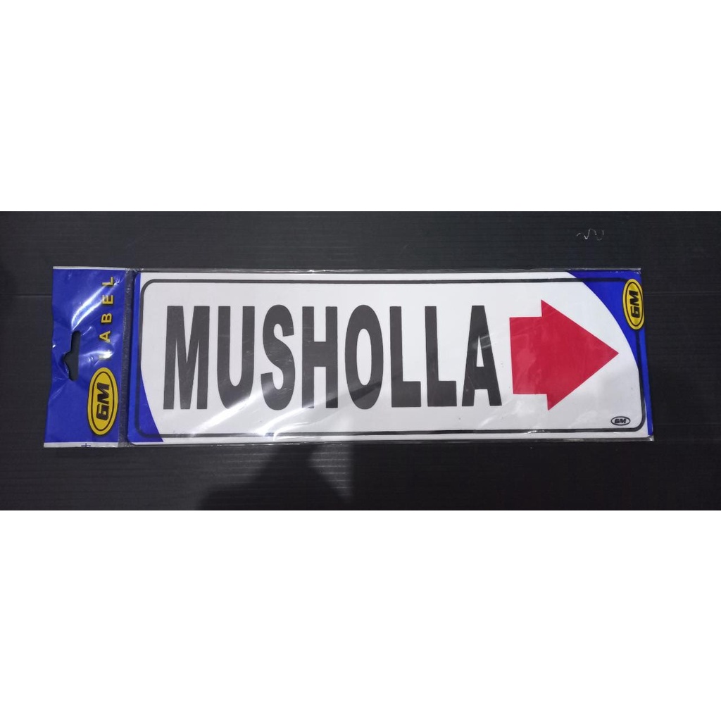 Jual Label GM MUSHOLLA uk 30x10 cm/Label MUSHOLLA uk 30x10 cm / Label ...