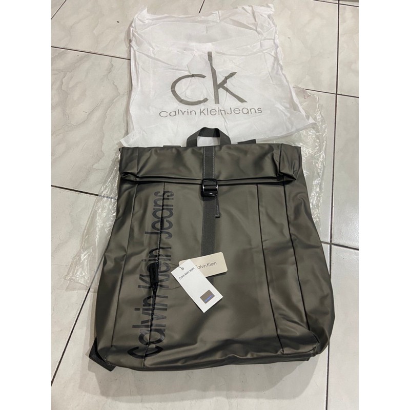 Calvin klein roll top hot sale backpack