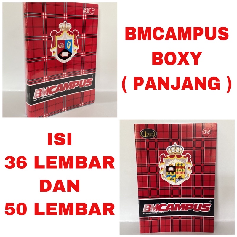 Jual BUKU TULIS BMC CAMPUS BOXY ( PANJANG ) ISI 36 LEMBAR DAN 50 LEMBAR ...